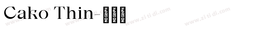 Cako Thin字体转换